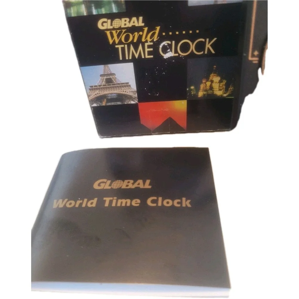 Vintage Global World Time Clock‎ w Box & Instructions SP13342